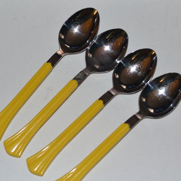 Vintage Northland Utensils 13 Pieces Made In Japan Yellow Handles Dinnerware - Picture 3 of 6